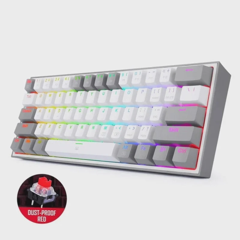 Игровая клавиатура Redragon Fizz RGB White Gray Игровая клавиатура Redragon Fizz RGB White Gray