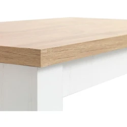 Журнальный стол JYSK Markskel, 60x110x53 см, меламин/ДСП/пластик, белый/коричневый Журнальный стол JYSK Markskel, 60x110x53 см, меламин/ДСП/пластик, белый/коричневый