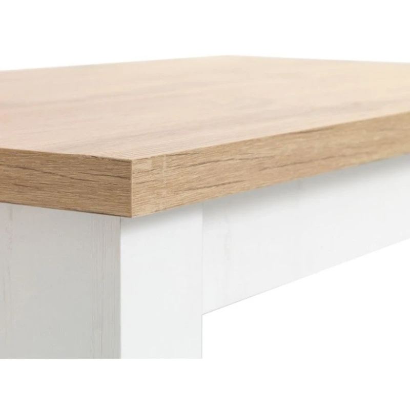 Журнальный стол JYSK Markskel, 60x110x53 см, меламин/ДСП/пластик, белый/коричневый Журнальный стол JYSK Markskel, 60x110x53 см, меламин/ДСП/пластик, белый/коричневый