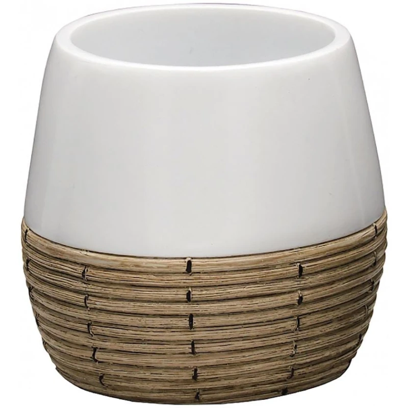 Стакан для зубных щеток Ridder Safari, 9.5x10 см, полирезина, белый Стакан для зубных щеток Ridder Safari, 9.5x10 см, полирезина, белый