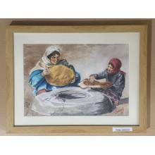 Rəsm Azərbaycanın zəhmətkeş qadınları, akvarel, 50x38 sm (inceart003)