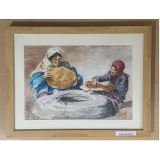 Rəsm Azərbaycanın zəhmətkeş qadınları, akvarel, 50x38 sm (inceart003)