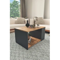 Журнальный стол Art_68, ламинат, коричневый/антрацит, 50x90x60 см Журнальный стол Art_68, ламинат, коричневый/антрацит, 50x90x60 см