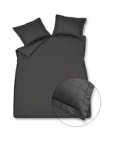 Yataq dəsti Vandyck Home 78 Black, pambıq, qara, avro, yorğan üzü 200x200/220 sm, 2 əd yastıq üzü 60x70 sm
