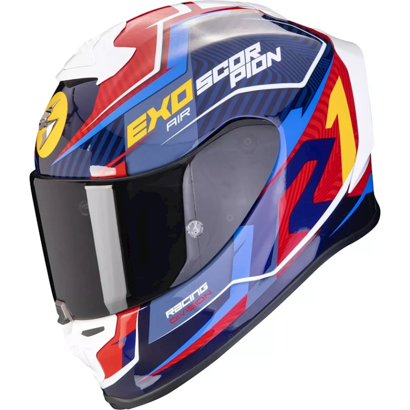 Motosiklet dəbilqəsi Scorpion EXO-R1 Evo Air Coup Blue-Red-Yellow, ölçü L