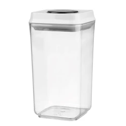 Контейнер для хранения продуктов Leggno PTC60FCN12, 1200 мл, 1 шт., 10.6х10.6х19.2 см, пластик, белый/прозрачный
