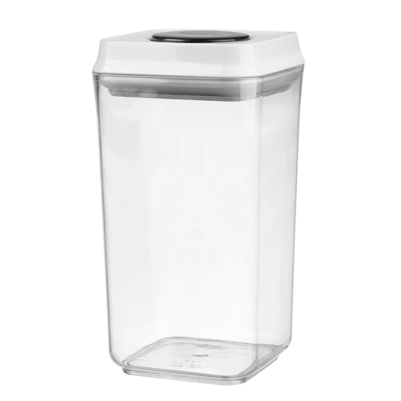 Контейнер для хранения продуктов Leggno PTC60FCN12, 1200 мл, 1 шт., 10.6х10.6х19.2 см, пластик, белый/прозрачный