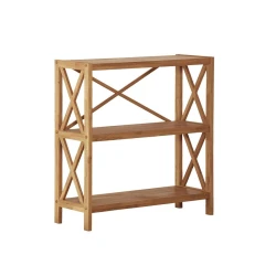 Стеллаж JYSK Jannerup, 80x87x30 см, 3 яруса, дуб, коричневый