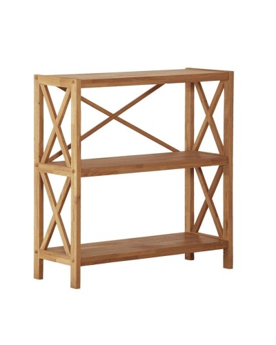 Stellaj JYSK Jannerup, 80x87x30 sm, 3 rəfli, palıd, qəhvəyi