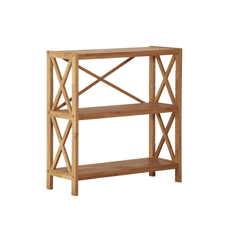 Стеллаж JYSK Jannerup, 80x87x30 см, 3 яруса, дуб, коричневый Стеллаж JYSK Jannerup, 80x87x30 см, 3 яруса, дуб, коричневый