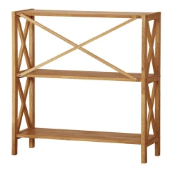 Стеллаж JYSK Jannerup, 80x87x30 см, 3 яруса, дуб, коричневый