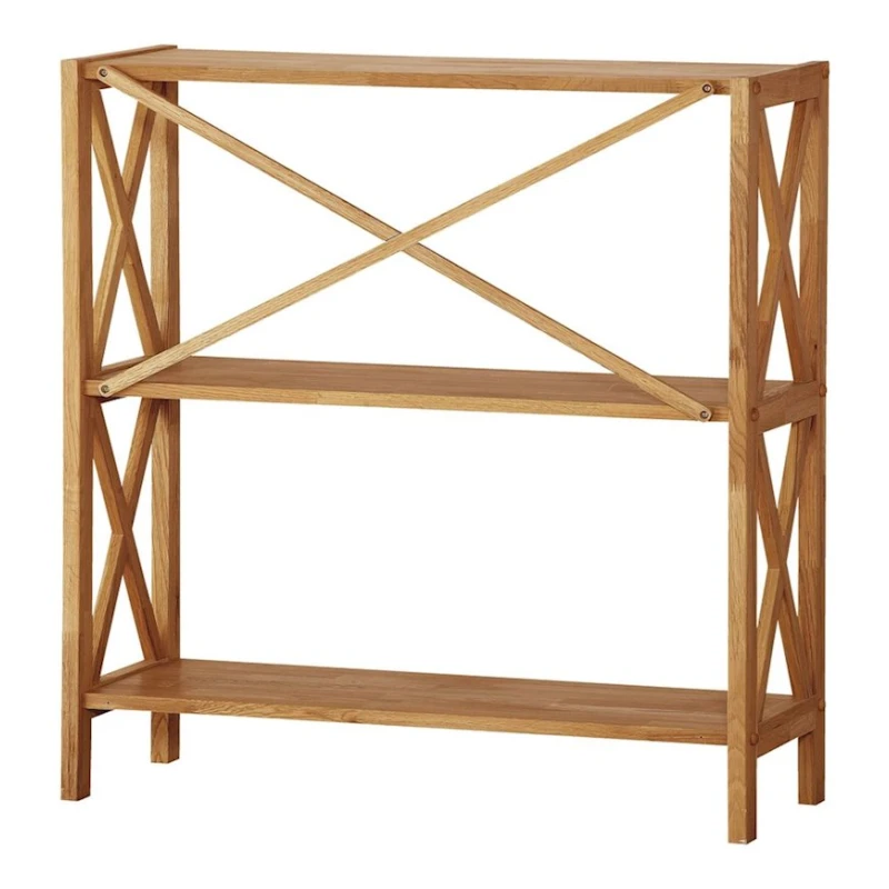 Стеллаж JYSK Jannerup, 80x87x30 см, 3 яруса, дуб, коричневый Стеллаж JYSK Jannerup, 80x87x30 см, 3 яруса, дуб, коричневый