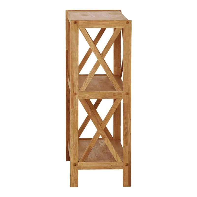 Стеллаж JYSK Jannerup, 80x87x30 см, 3 яруса, дуб, коричневый Стеллаж JYSK Jannerup, 80x87x30 см, 3 яруса, дуб, коричневый