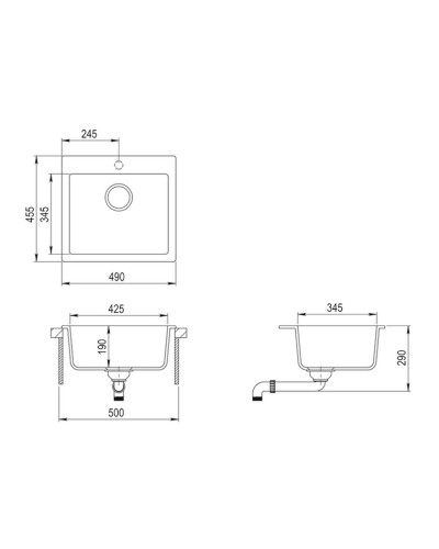 Mətbəx çanağı Aquasanita SQC 100-120