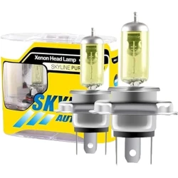 Галогенная лампа для автомобильных фар Skyline H4, желтая, 12V, 55W