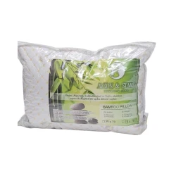 Yastıq Moon Star, pambıq/bambuk, ağ