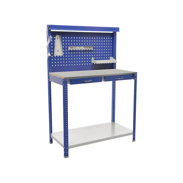 İş dəzgahı Praktik Garage Set 2, 50х100х150 sm, göy/boz
