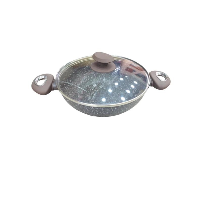 Tava Baroly HMSD_BR28, 28 sm, qranit yapışmayan örtük ilə, boz Tava Baroly HMSD_BR28, 28 sm, qranit yapışmayan örtük ilə, boz