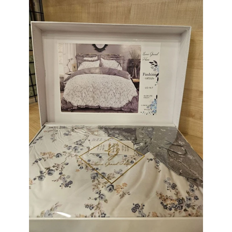 Yataq dəsti Laura Grand ET-1229, yorğan üzü 200x230 sm, mələfə 230x240 sm, yastıq üzü 50x70 sm, ikinəfərlik, pambıq, rəngbərəng