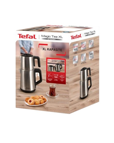 Elektrik çaydan Tefal Magic Tea XL gümüşü/şəffaf