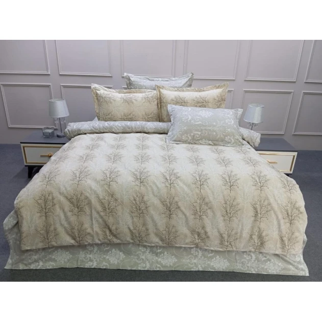 Комплект постельного белья Hanzade SHA-00006572, пододеяльник 160x220 см, простыня 160x220 см, 2 шт. наволочек 50x70 см, полутораспальный, хлопок