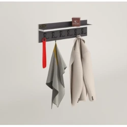 Вешалка Art_asilqan_12, ламинат, антрацит, 20х80 см Вешалка Art_asilqan_12, ламинат, антрацит, 20х80 см