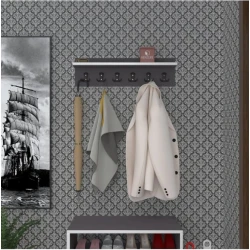 Вешалка Art_asilqan_12, ламинат, антрацит, 20х80 см Вешалка Art_asilqan_12, ламинат, антрацит, 20х80 см