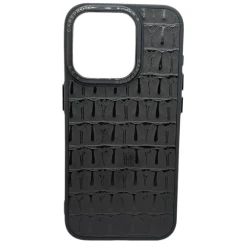 Çexol Apple iPhone 15 Pro üçün Crocodile Black