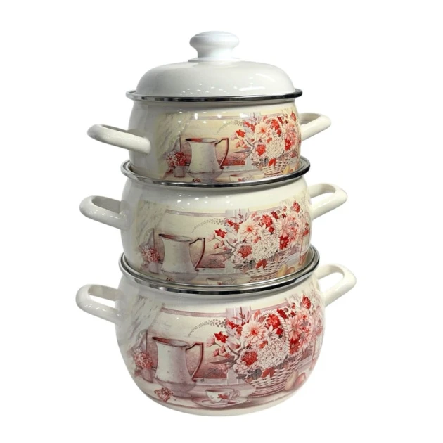 Набор кастрюль Лысьвенские эмали S-207AP, эмаль, 3 шт Набор кастрюль Лысьвенские эмали S-207AP, эмаль, 3 шт