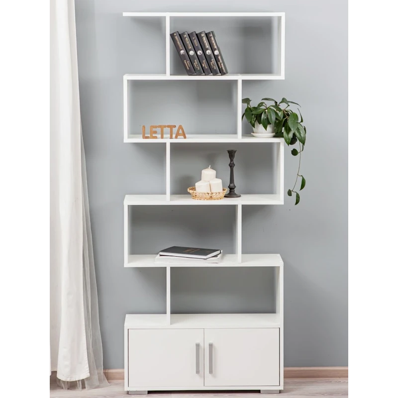 Стеллаж Letta White, 176х25х73 см, ЛДСП, белый Стеллаж Letta White, 176х25х73 см, ЛДСП, белый