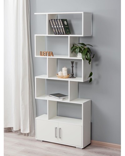 Stellaj Letta White, 176х25х73 sm, LDSP, ağ