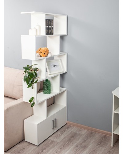 Stellaj Letta White, 176х25х73 sm, LDSP, ağ