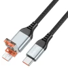 Кабель USB Hoco U128 Viking USB/Type-C to Type-C 1.2 м, черный