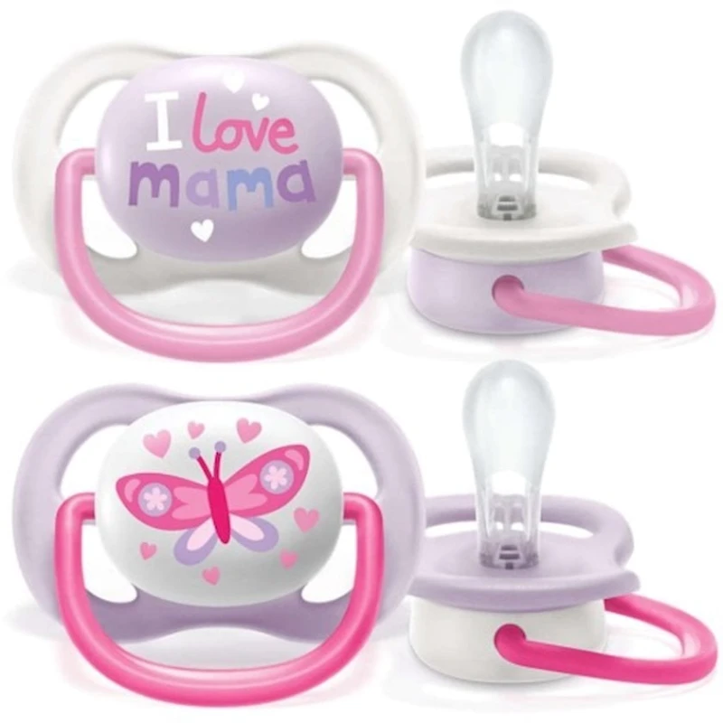 Набор пустышек Philips Avent Ultra air soother SCF080/02, 0+ мес, 2 шт