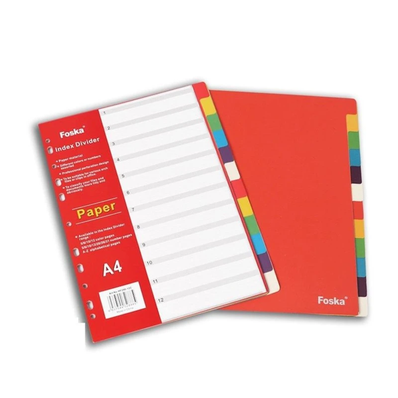 Разделитель Foska HF290-12C А4, 12 листов Разделитель Foska HF290-12C А4, 12 листов