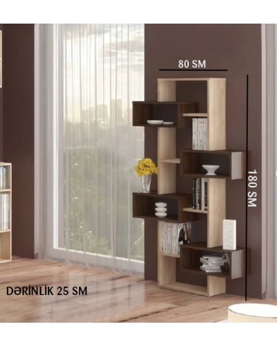 Stellaj Ev Plus ev_13111218, LDSP, bej/qəhvəyi, 1800x800x250 mm