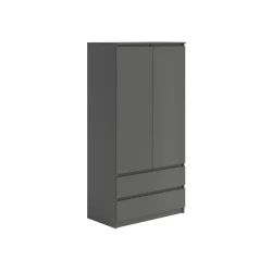 Шкаф Art Mebel Art-100-40, серый, 210х100х50 см