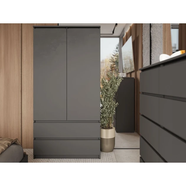 Шкаф Art Mebel Art-100-40, серый, 210х100х50 см Шкаф Art Mebel Art-100-40, серый, 210х100х50 см