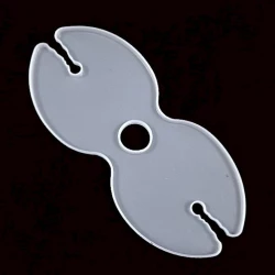 Молд Держатель для бокалов на бутылку Восьмерка, 25х11.5 см, силикон, белый