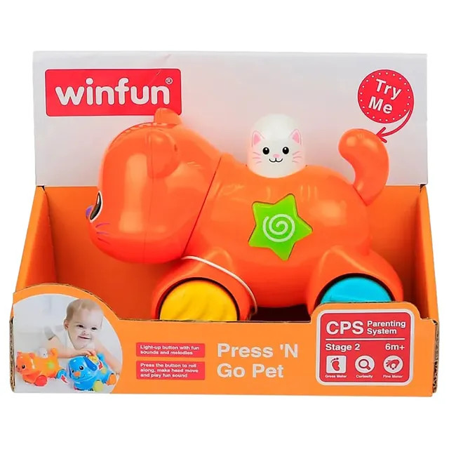 Интерактивная игрушка котёнок Winfat Press 'N Go Pet, 6+ месяцев Интерактивная игрушка котёнок Winfat Press 'N Go Pet, 6+ месяцев
