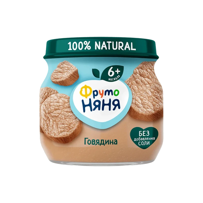 Мясное пюре ФрутоНяня Говядина, 80 г Мясное пюре ФрутоНяня Говядина, 80 г