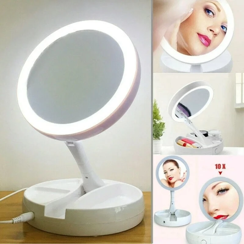 Led işıqlı makiyaj güzgüsü My Fold Away Mirror, qatlana bilən