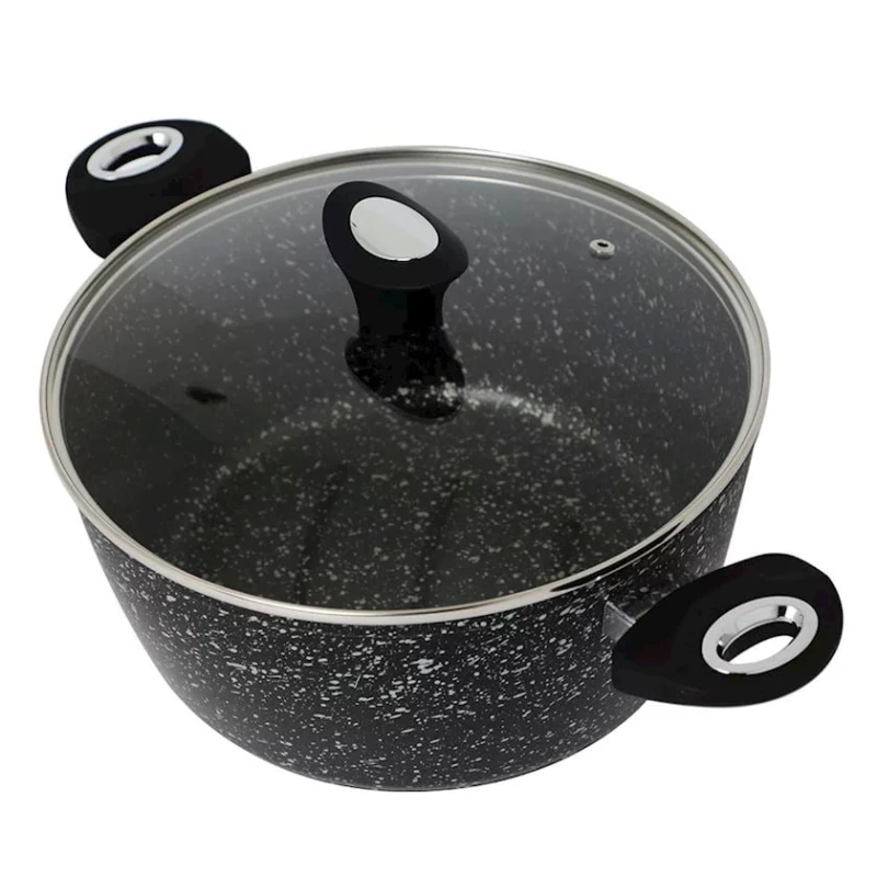 Кастрюля Frauzen FR-8100, 26x11.4 см, гранит, черная Кастрюля Frauzen FR-8100, 26x11.4 см, гранит, черная