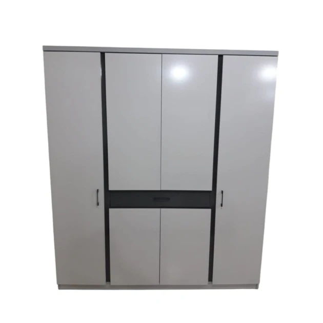 Şkaf Damla Beril, boz, 210x180x60 sm