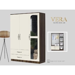 Шкаф Vera, кремовый, ламинат, 135x180x47 см, местное производство Шкаф Vera, кремовый, ламинат, 135x180x47 см, местное производство