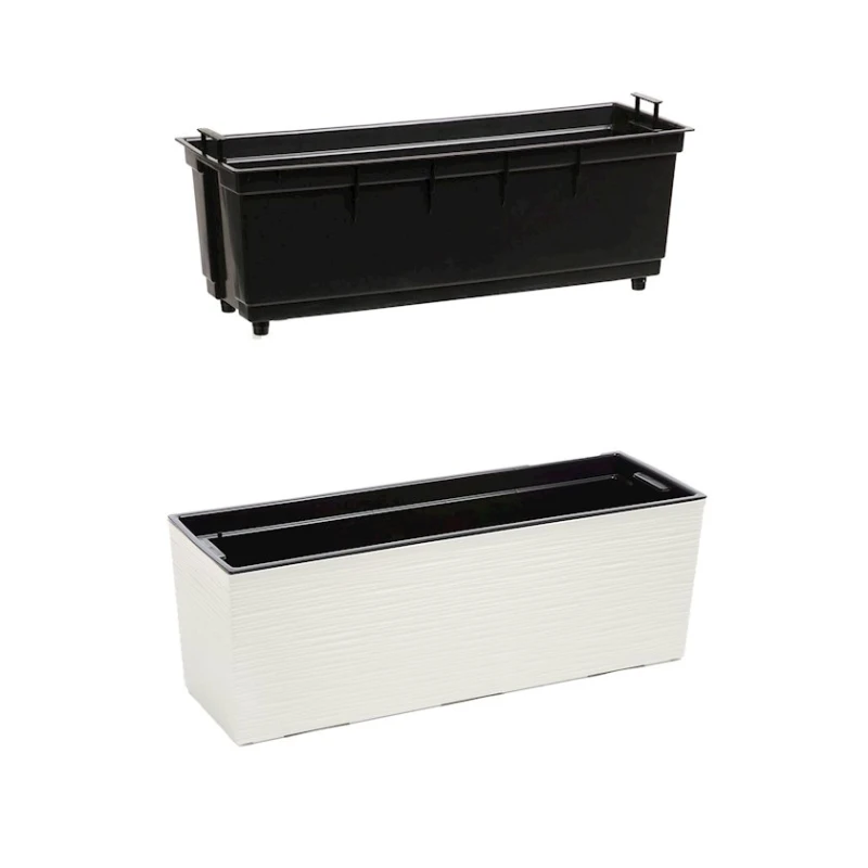 Горшок Lamela Begonia 19x56 см, пластик, белый Горшок Lamela Begonia 19x56 см, пластик, белый