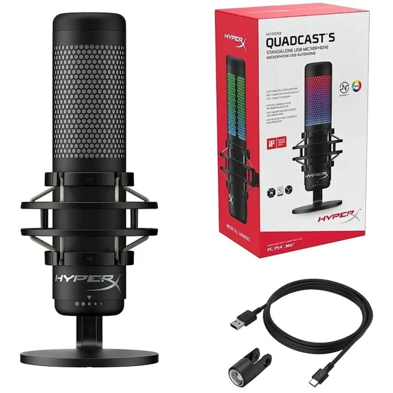 Микрофон HyperX QuadCast S (4P5P7AA) Микрофон HyperX QuadCast S (4P5P7AA)