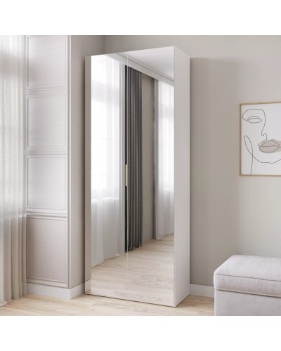 Şkaf Art Mebel Art-60-19, LDSP, ağ, 50x60x210 sm