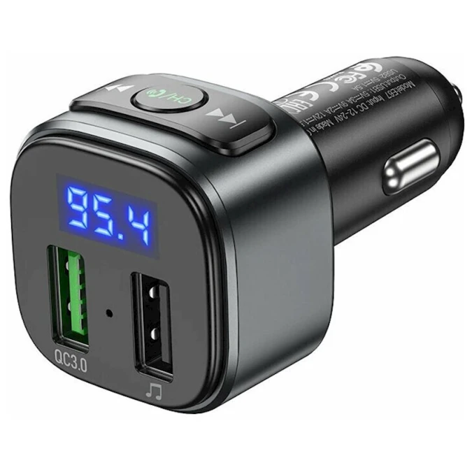 Автомобильное зарядное устройство с FM трансмиттером Hoco E71 Автомобильное зарядное устройство с FM трансмиттером Hoco E71