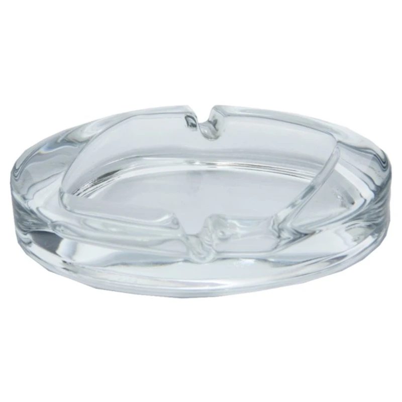 Овальный набор пепельниц Paşabahçe, 2 шт, 125 мм, прозрачный, стекло Овальный набор пепельниц Paşabahçe, 2 шт, 125 мм, прозрачный, стекло